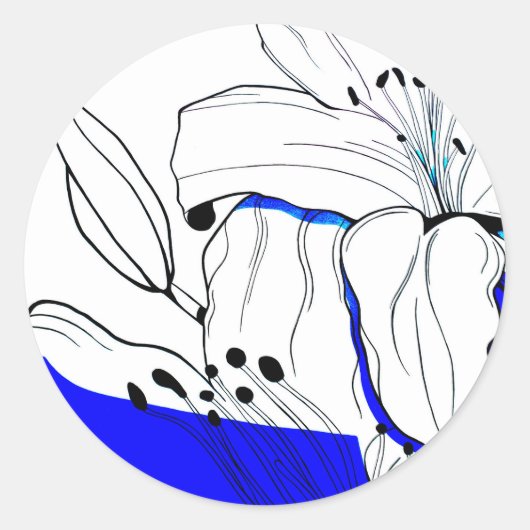 Sticker Rond Bohemian Design on a sticker. (Devant)