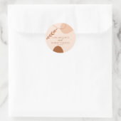 Sticker Rond Bohemian Tan Brown Mariage Couples Nom (Sac)
