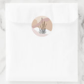 Sticker Rond Boho Abstrait Moderne Succulent (Sac)