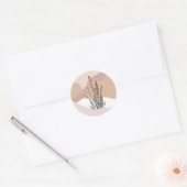 Sticker Rond Boho Abstrait Moderne Succulent (Enveloppe)