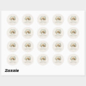 Sticker Rond Boho Arc-en-ciel (Feuille)