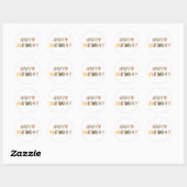 Sticker Rond Boho Arc-en-ciel manuscrit Joyeux anniversaire (Feuille)