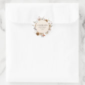 Sticker Rond Boho automnal floral Baby Shower (Sac)