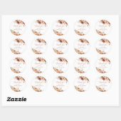 Sticker Rond Boho automne floral Pumpkin Shower de mariage (Feuille)