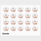 Sticker Rond Boho Baby Gender Reveal Team Boy (Feuille)