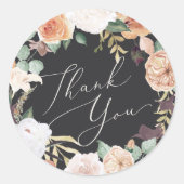 Sticker Rond Boho Blooms Moderne Floral Merci Favoriser (Devant)