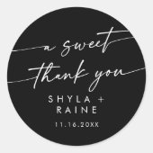 Sticker Rond Boho Chic COLOR EDITABLE Un joli favori de remerci (Devant)