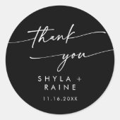 Sticker Rond Boho Chic COULEUR ÉDITABLE Merci Mariage Faveur (Devant)