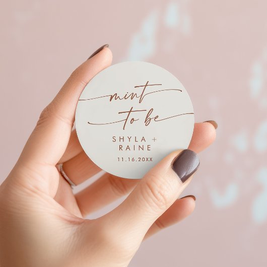 Sticker Rond Boho Chic Crème Bohème Mint À Être Favorisé Sticke