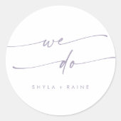 Sticker Rond Boho Chic Dusty Purple Nous Faisons Enveloppe Phoq (Devant)