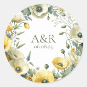 Sticker Rond Boho Chic Garden Fleur sauvage (Devant)