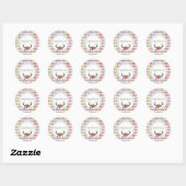 Sticker Rond Boho Chic Merry Enveloppe Noël Sceau (Feuille)