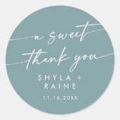 Sticker Rond Boho Chic Seafoam Turquoise A Sweet Merci Favorise (Devant)