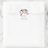 STICKER ROND BOHO CHRIST ROSE THORE BLOOM MARIAGE DE COULEUR D' (Sac)