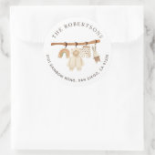 Sticker Rond Boho Clothesline (Sac)