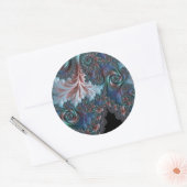 Sticker Rond Boho coloré super Hippie Mandelbrot Fractal Art (Enveloppe)