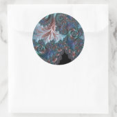 Sticker Rond Boho coloré super Hippie Mandelbrot Fractal Art (Sac)