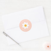Sticker Rond Boho Daisy Anniversaire Fête Adresse de retour (Enveloppe)