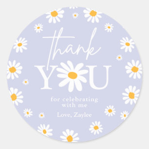 Sticker Rond Boho Daisy Deux Fêtes Sauvages 2e Anniversaire Fav