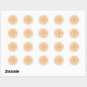 Sticker Rond Boho Daisy Super Retro Fille fête d'anniversaire (Feuille)