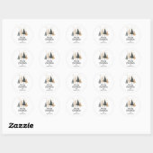 Sticker Rond Boho de Noël (Feuille)