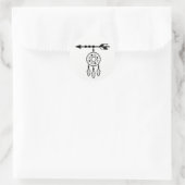 Sticker Rond Boho Dream Catcher, tribu amérindienne Mariage (Sac)