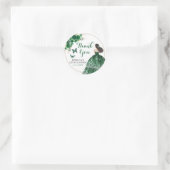 Sticker Rond Boho Emerald Green Quinceañera Merci (Sac)