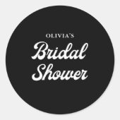 Sticker Rond Boho et Rétro Noir | Enterrement de vie de jeune f (Devant)