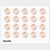 Sticker Rond Boho Fall Floral Fête des mariées Favoriser (Feuille)