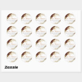 Sticker Rond Boho Fall In Love Flora Burnt Orange Fête des mari (Feuille)
