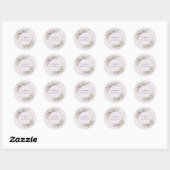 Sticker Rond Boho Fleur sauvage Lavender Mariage Enveloppe scea (Feuille)