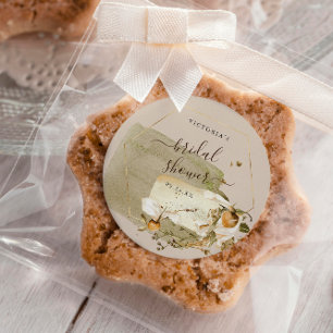 Sticker Rond Boho Fleur sauvage Merci de Fête des mariées d'aut