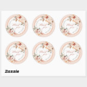 Sticker Rond Boho Floral Baby Shower Thank You (Feuille)
