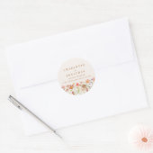 Sticker Rond Boho Floral Mariage de automne (Enveloppe)