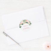 Sticker Rond Boho Floral Rose Gold Anniversaire (Enveloppe)