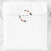 Sticker Rond Boho Floral Tropical | Mariage (Sac)