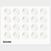 Sticker Rond Boho Flower Baby Shower (Feuille)