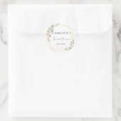 Sticker Rond Boho Flower Baby Shower (Sac)