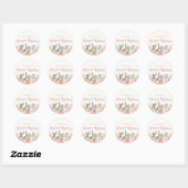 Sticker Rond Boho Girls First Rodeo Cowgirl Anniversaire (Feuille)