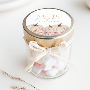 Sticker Rond Boho Girls Pampas Grass Citrouille personnalisé