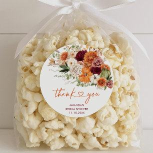 Sticker Rond Boho Harvest Automne Amoureux Enterrement de Vie d