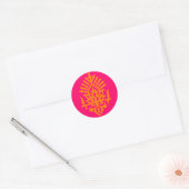 Sticker Rond Boho India Block Print (Enveloppe)