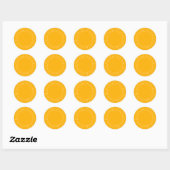 Sticker Rond Boho jaune rayons soleil cadre blanc (Feuille)