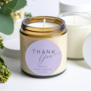 Sticker Rond Boho Lavande Violette Remerciements Enterrement de