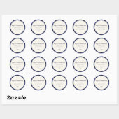 Sticker Rond Boho moderne bleu jaune Hanoukka Botanique personn (Feuille)