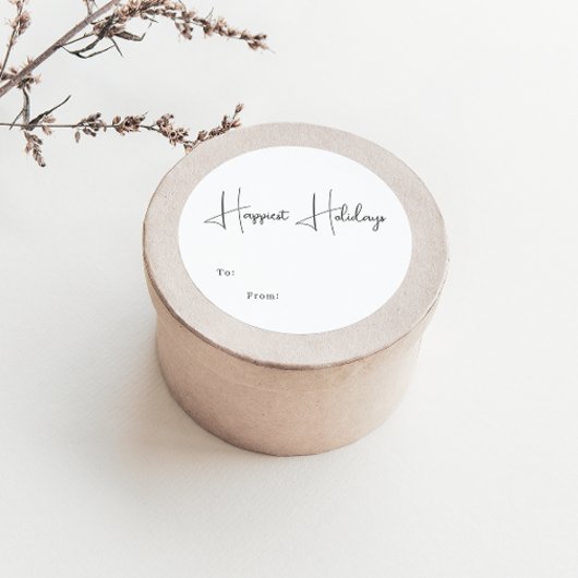 Sticker Rond Boho Moderne Les Vacances Les Plus Heureuses À De