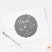 Sticker Rond Boho moderne Mariage mignon Merci de coeur cadeaux (Enveloppe)