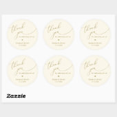 Sticker Rond Boho moderne Mariage mignon Merci de coeur cadeaux (Feuille)