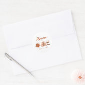 Sticker Rond Boho moderne Rainbow Sunshine Premier anniversaire (Enveloppe)