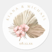Sticker Rond Boho Oasis Mariage Floral ID959 (Devant)